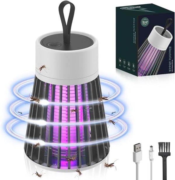 Aoreun Lampe Anti Moustique, Anti Moustique Interieur Electrique USB UV Tueur d’Insectes