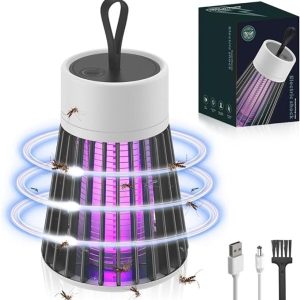 Aoreun Lampe Anti Moustique, Anti Moustique Interieur Electrique USB UV Tueur d’Insectes