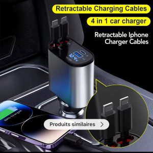 CHARGEUR DE VOTURE 4 IN 1 ULTRA RAPIDE 120 W